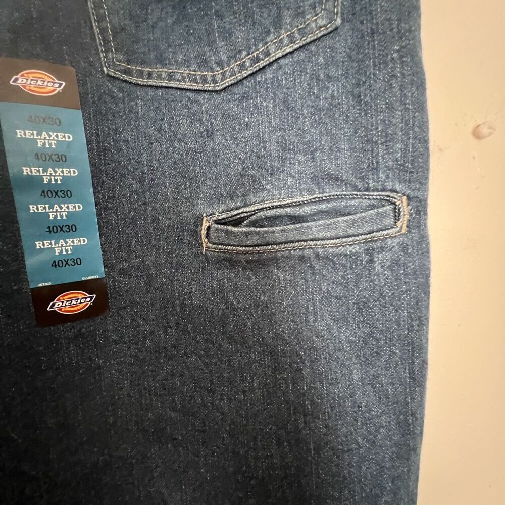 Dickies Mens Jeans 40 x 30 6 Pocket Workwear Double knee Relaxed Fit Denim NWT - Picture 3 of 5
